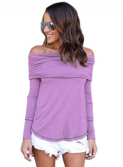 Oasap Off The Shoulder Long Sleeve Top