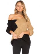 Oasap V Neck Color Block Loose Fit Pullover Knit Sweater