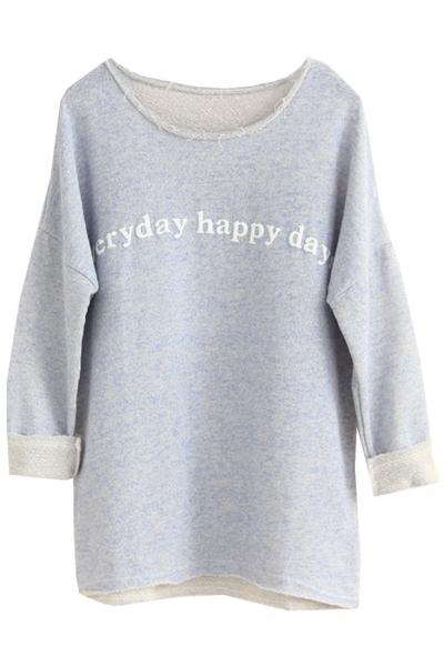 Oasap Everyday Happy Day Sweatshirt