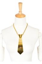 Oasap Chic Glossy Tie Design Necklace