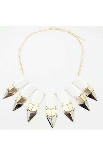 Oasap Colored Bullet Pendant Necklace