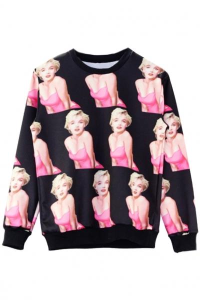 Oasap Graphic Pattern Sweatshirt