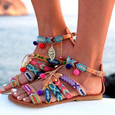 Oasap Rational Style Buckle Flat Heels Sandals