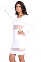 Oasap Sexy Goddess Mini Sexy Cocktail Bodycon Dress In White