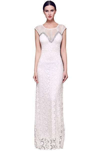 Oasap Fashion Maxi Rhinestones Lace Dress With Mesh