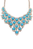 Oasap Luxury Aqua Faux Stone Necklace