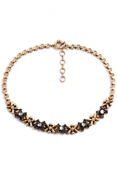 Oasap Midnight Moonlight Golden Rolo Chain Necklace