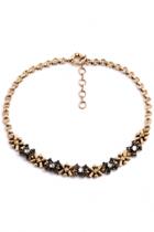 Oasap Midnight Moonlight Golden Rolo Chain Necklace
