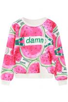 Oasap Fancy Watermelon Printing Sweatshirt