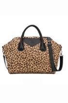 Oasap Leopard Print Shoulder Bag