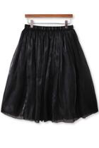 Oasap Sleek Solid Pleated Skirt