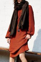 Oasap Fashion Waffle Knit Sweater Dress