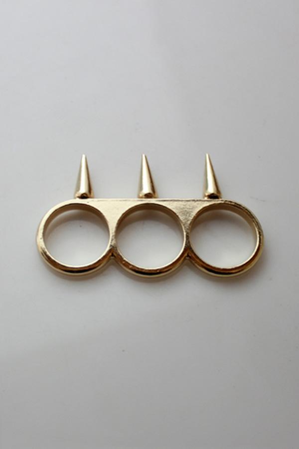 Oasap Chic Rivets Embellished Ring