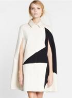 Oasap Fashion Color Block Cloak Coat