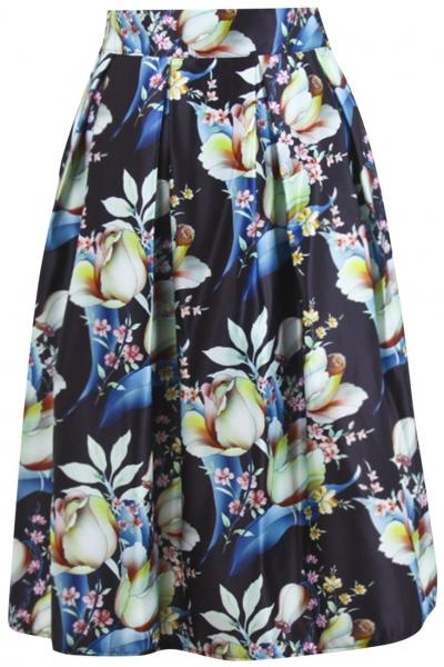 Oasap Fashionable High Waist Pleated Skirt