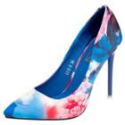 Oasap Pointed Toe Floral Stiletto Slip On Pumps