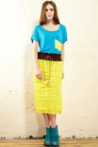 Oasap Vintage Structured Petal Drawstring Elastic Waist Skirt
