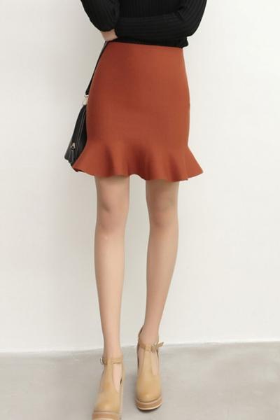 Oasap Modern Flouncing Hem High Waist Mini Dress