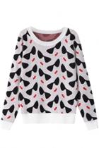Oasap Massive Glasses Print Pullover Knit Sweater
