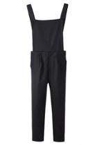 Oasap Must-have Solid Black Jumpsuits