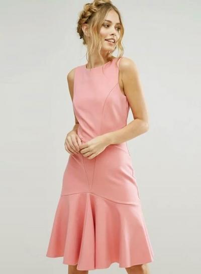 Oasap Fashion Sleeveless Dress With Ruffle Hem