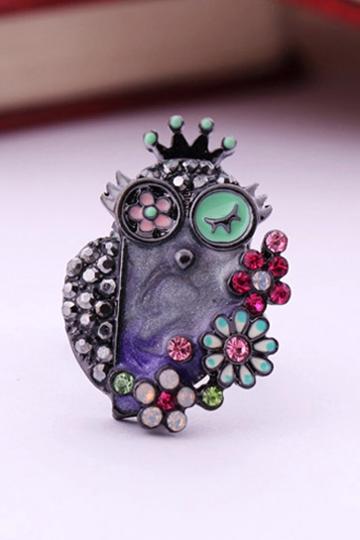 Oasap Owl Pendant Ring