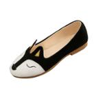 Oasap Fox Round Toe Flat Heels Shoes