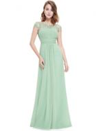 Oasap Women's Chic Lace Paneled High Waist Scoop Back Maxi Dress