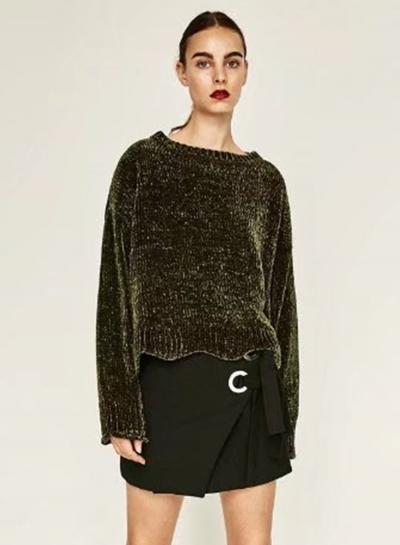 Oasap Round Neck Long Sleeve Pullover Sweaters