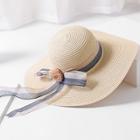 Oasap S' Summer Big Brim Straw Floppy Foldable Beach Sun Hat With Bowknot