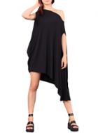 Oasap Women's Black Slash Neck One Shoulder Irregular Club Dress