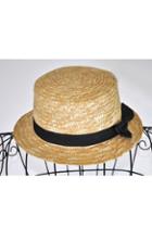 Oasap Vintage Straw Plaited Bow-knot Gentleman Hat
