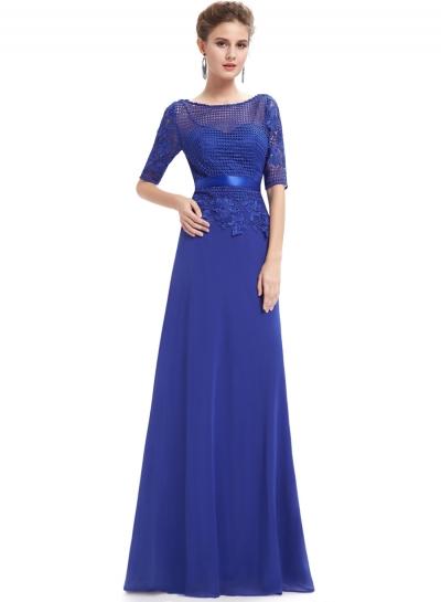 Oasap Women's Elegant Floral Lace Crochet Paneled Maxi Dress