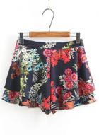 Oasap Casual Floral Printed Double-layer Shorts