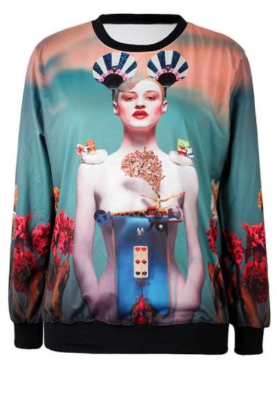 Oasap Drama Queen Loose Sweatshirt