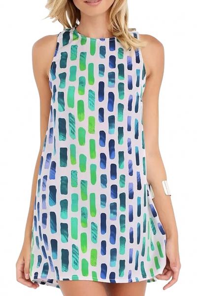 Oasap Gradient Color Block Shift Dress