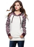 Oasap Fashion Tribal Print Pullover Hoodie With Pocket