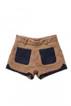 Oasap Chic Color Block Design High Waistline Shorts