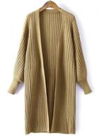 Oasap Open Front Long Sleeve Solid Color Cardigans