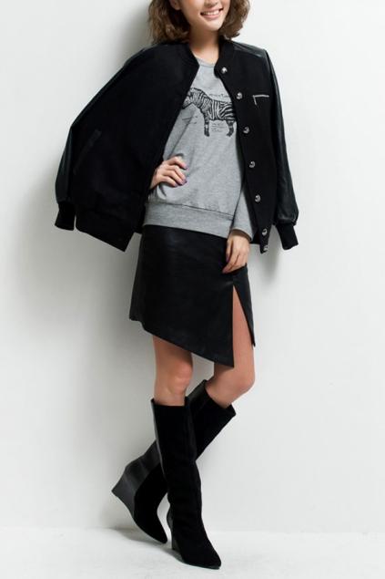 Oasap Side Vent Pu Skirt