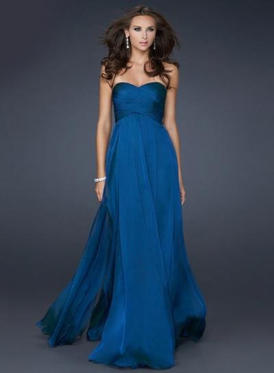 Oasap Strapless Solid Maxi Prom Bridesmaid Dress