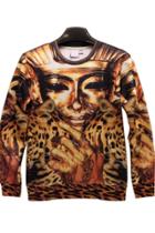 Oasap Bold Leopard Print Sweatshirt
