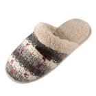 Oasap Round Toe Color Block Warm Slippers