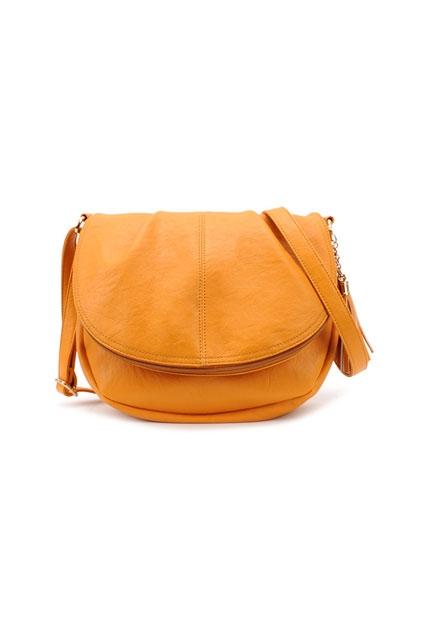 Oasap Magnetic Snap Tassel Detail Shoulder Bag