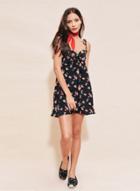 Oasap Cute Cherry Print Slip Dress