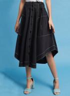 Oasap Fashion A-line Irregular Mini Skirt With Belt