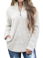 Oasap Fashion Front Zip Pullover Fleece Sweatshirt