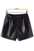 Oasap Sexy Faux Leather Shorts