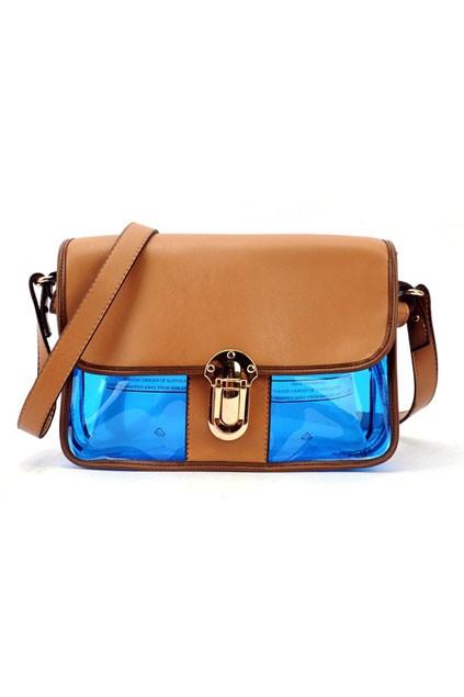 Oasap Popular Flap Design Transparent Shoulder Bag