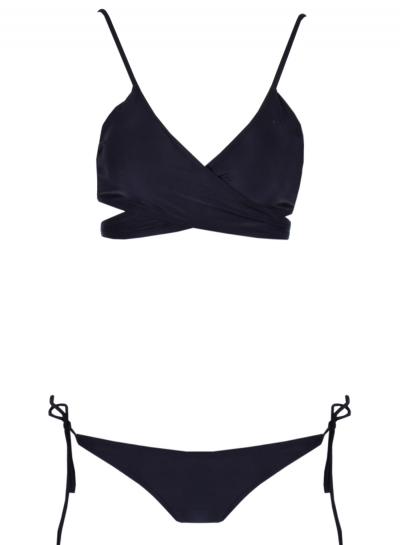 Oasap Two Pieces Cross Wrapped Bikini Swimwear
